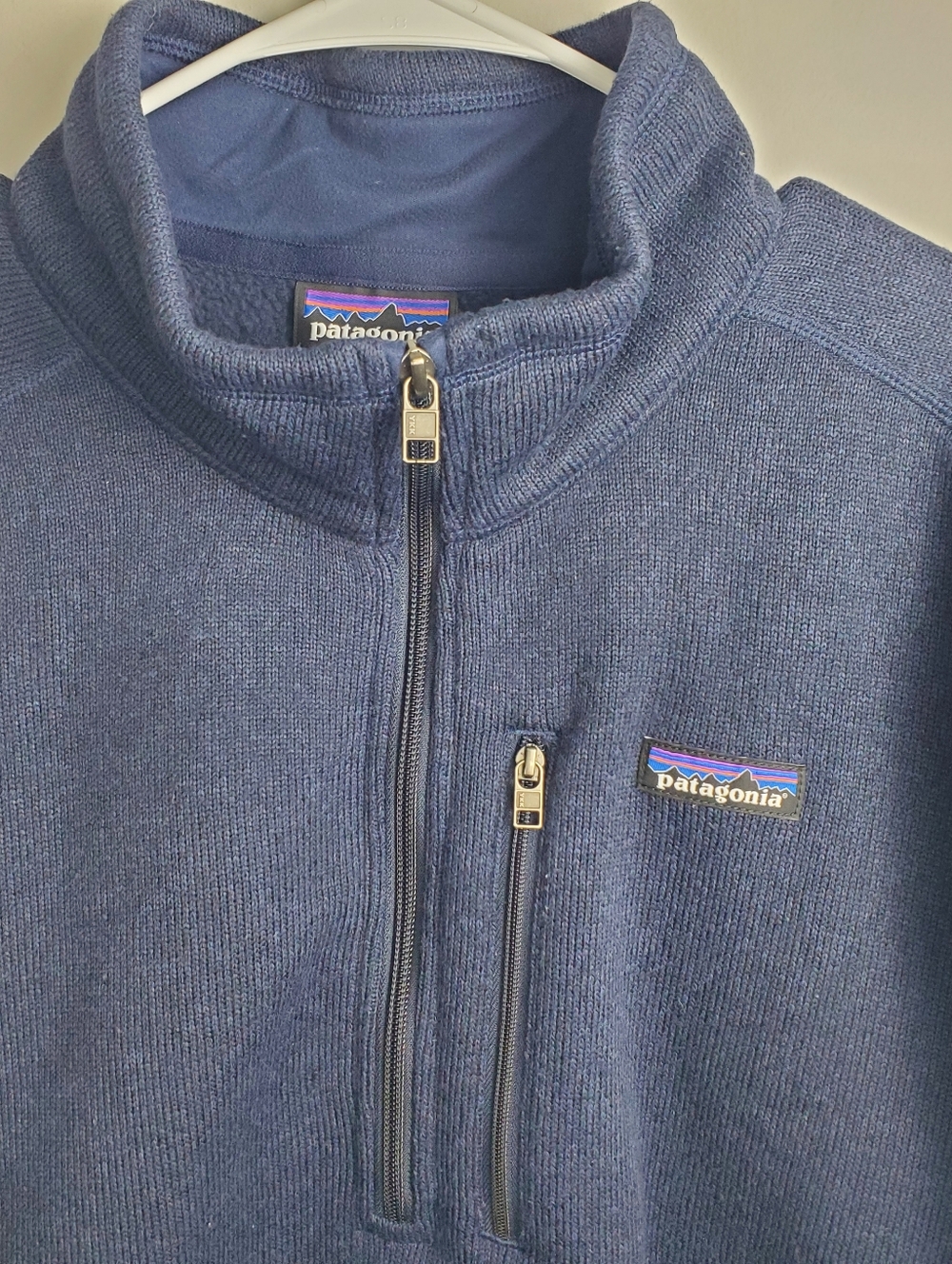 Patagonia Men’s Navy Half-Zip Fleece Pullover Sweater Size XXL - Picture 6 of 15